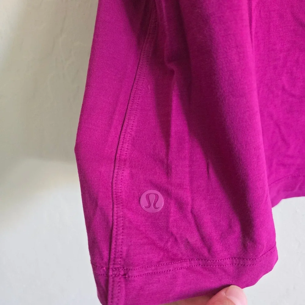 Lululemon All Yours Cotton T-shirt‎ Magenta Purple Activewear Casual Athleisure